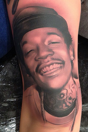 amber rose tattoo wiz khalifa face