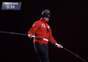 Video! Nik Wallenda's Blindfolded Tightrope Walk Between Chicago Skyscrapers