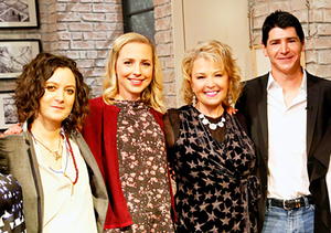 roseanne barr goes blonde reunites with sitcom kids on the