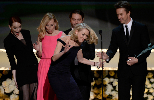 Oops! Naomi Watts Trips Onstage at SAG Awards