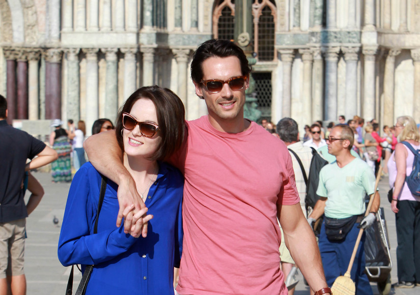 Michelle Dockery Says Goodbye to Fiancé at Memorial Service in Ireland