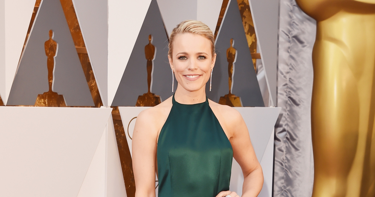 Rachel McAdams LegBombs the Oscars Red Carpet in Backless Halter Gown