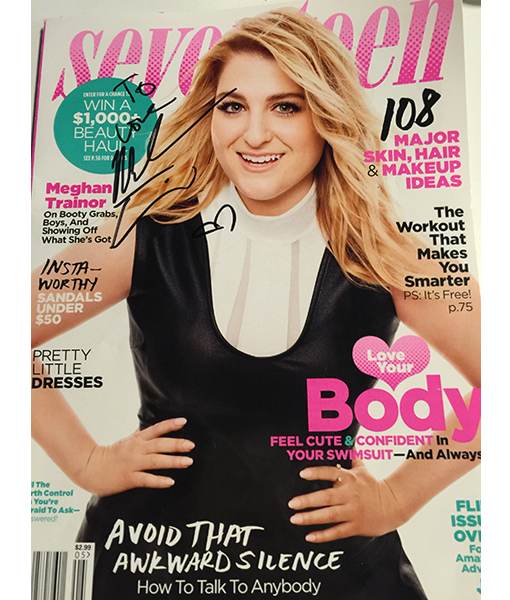 Enter for a chance to win a copy of Seventeen signed by Meghan Trainor in our ExtraTV Twitter Giveaway!