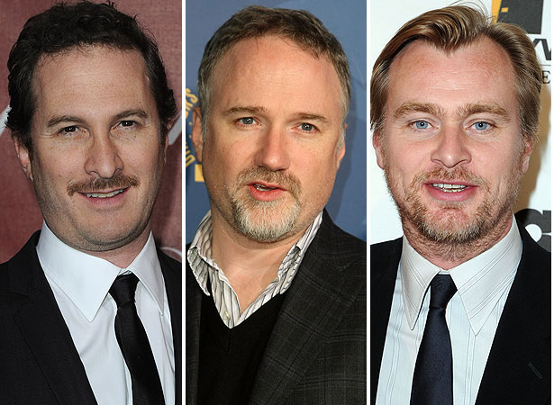 Darren Aronofsky, David Fincher and Christopher Nolan/Getty Images darren aronofsky david fincher christopher nolan