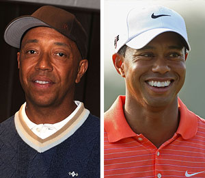 Getty Images/Extra Composite russell simmons tiger woods