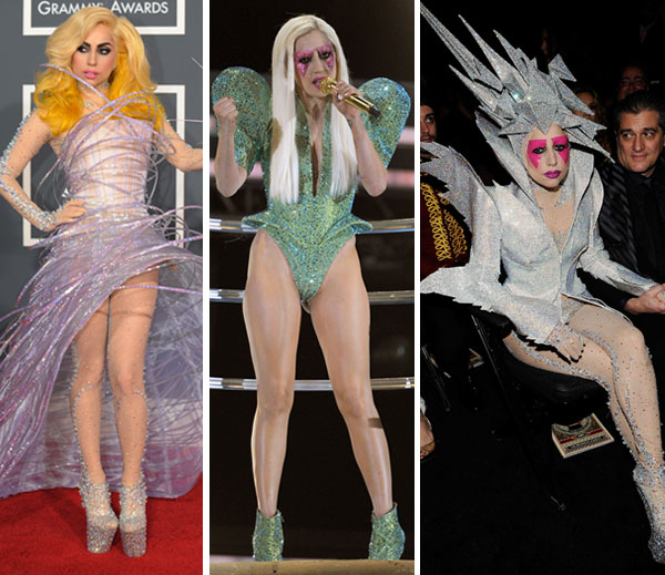 Getty Images/Extra composite lady gaga outfits grammy awards