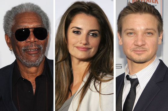 Getty Images/Extra composite Morgan Freeman and stars react to Oscar nominations