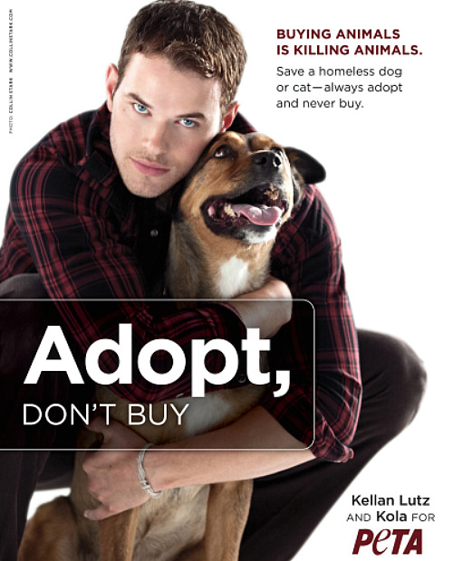 Collin Stark/PETA Kellan Lutz