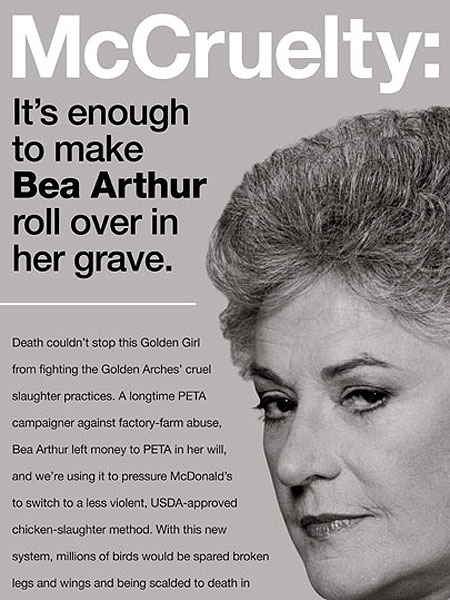PETA Bea Arthur