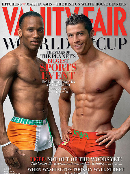 Annie Liebovitz/Vanity Fair Didier Drogba and Cristiano Ronaldo