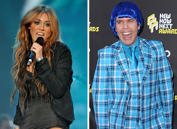 Getty Images miley cyrus and perez hilton