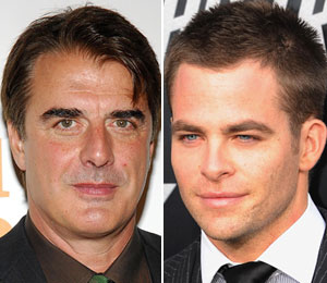 Getty Images/Extra composite Chris Noth and Chris Pine share the stage in Farragut North
