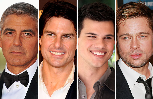 Getty Images george clooney, tom cruise, taylor lautner and brad pitt