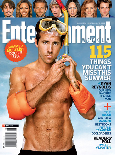 Entertainment Weekly Ryan Reynolds on the cover of EW