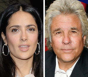 Getty Images/Extra composite Salma Hayek denies an affair with Jon Peters