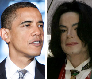 Getty Images/Extra Composite obama praises michael jackson