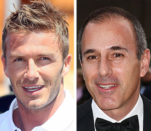Getty Images david beckham gives matt lauer his suit
