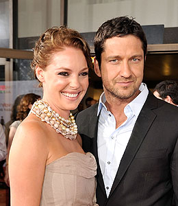 Getty Images katherine heigl and gerard butler evacuated