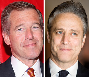 Getty Images brian williams vs. jon stewart joke war