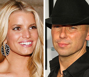 Getty Images/Extra Composite jessica simpson flirting with kenny chesney?
