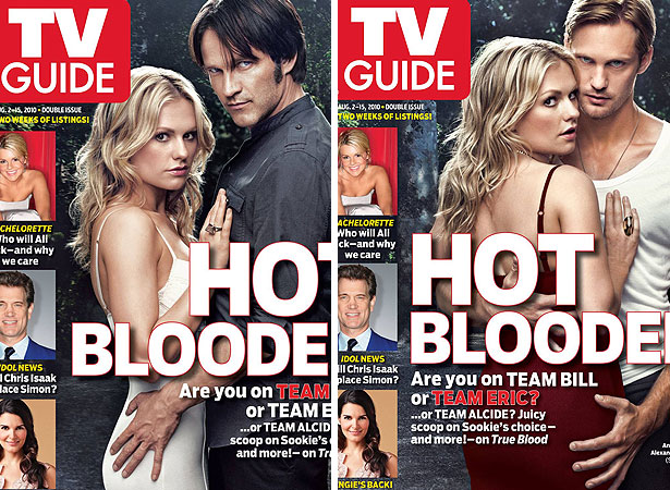 TV Guide/ anna paquin and stephen moyer and alexander skarsgard