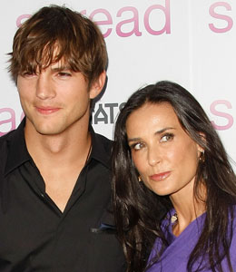 Getty Images Ashton Kutcher and Demi Moore had a not-so-happy flying experience on Thursday when their plane was forced to make an emergency landing in Las Vegas