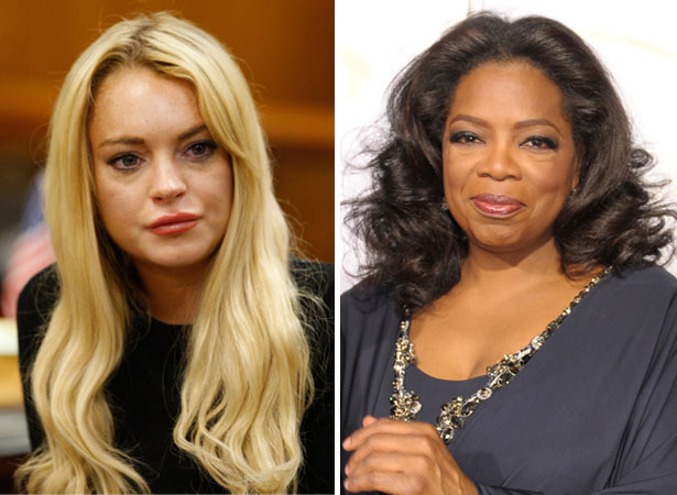 Getty Images oprah and lindsay lohan