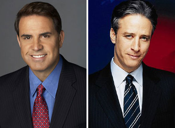 Getty Images Rick Sanchez and Jon Stewart