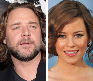 Getty Images/Extra composite Russell Crowe and Elizabeth Banks' Car 'Clipped' class=