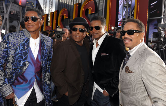 Getty Images The Jackson brothers at the premiere of 'This Is It'