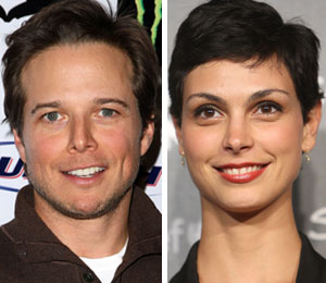 Getty Images/Extra composite Scott Wolf and Morena Baccarin talk about 'V'