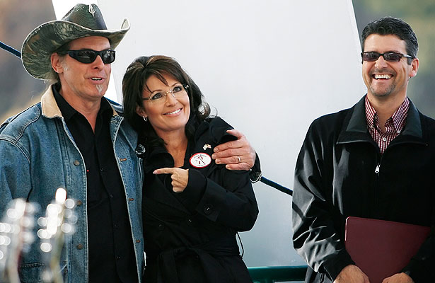 Getty Images Sarah and Todd Palin and Ted Nugent