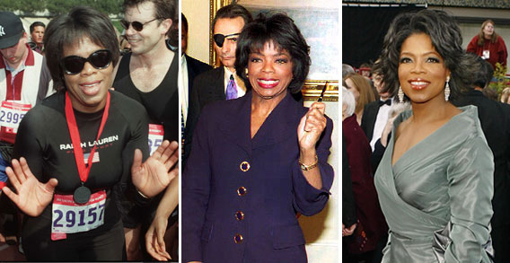 Getty Images/Extra composite Oprah Winfrey's changing look