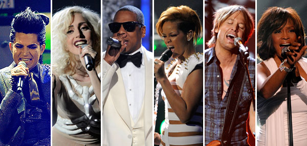 Getty Images/Extra Composite american music awards