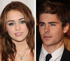 Getty Images/Extra Composite miley cyrus zac efron