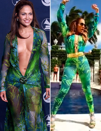 jennifer lopez green jumpsuit