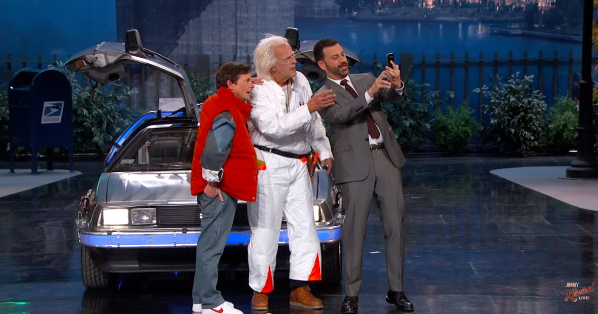 See the 'Back to the Future' Reunion on 'Jimmy Kimmel Live' | ExtraTV.com