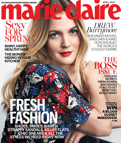 MC April '16 - Drew Barrymore - Newsstand