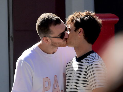 Sealed with a Kiss! Sam Smith Spotted Smooching Brandon Flynn