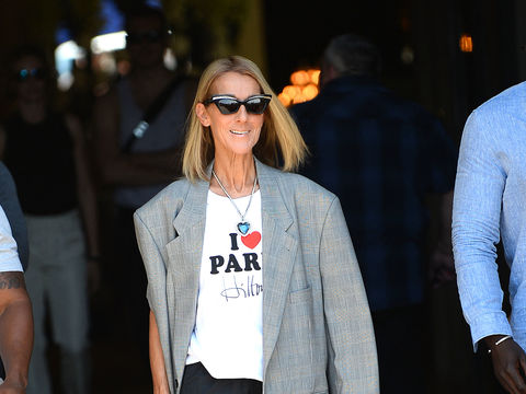 Céline Dion Just Accessorized This Surprising Outfit with the 'Titanic' Heart Necklace