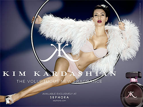 Lighthouse Beauty/People.com Kim Kardashian goes retro glam for new ad