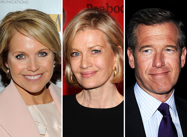 Getty Images katie couric, diane sawyer and brian williams