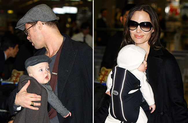 Getty Images/Extra Composite brangelina celebrates the twins birthday