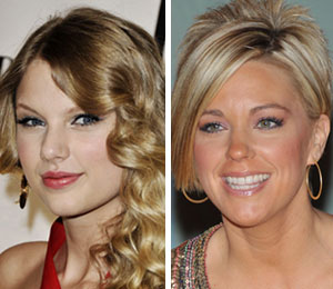 Getty Images/Extra composite Taylor Swift plays Kate Gosselin on 'SNL'