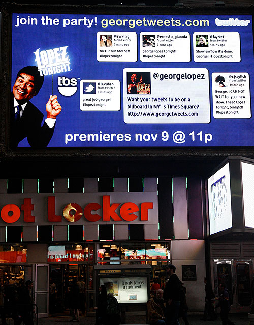 Lou Rocco George Lopez Promotes New Show with Twitterboard